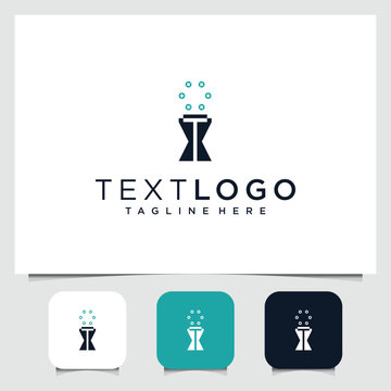 monogram T logo template with abstract design and text placeholder