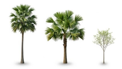 Fototapeta premium Three diverse palm trees
