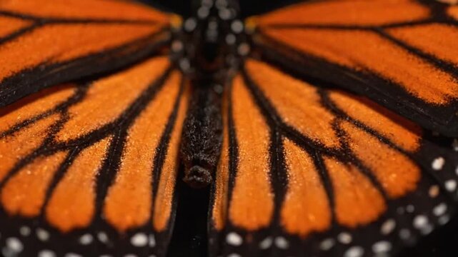 Monarch Butterfly Wings Macro Detail