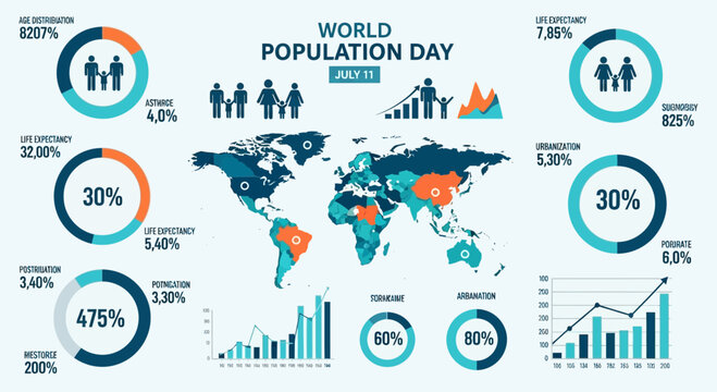 World Population Day Infographic: Global Growth & Demographics