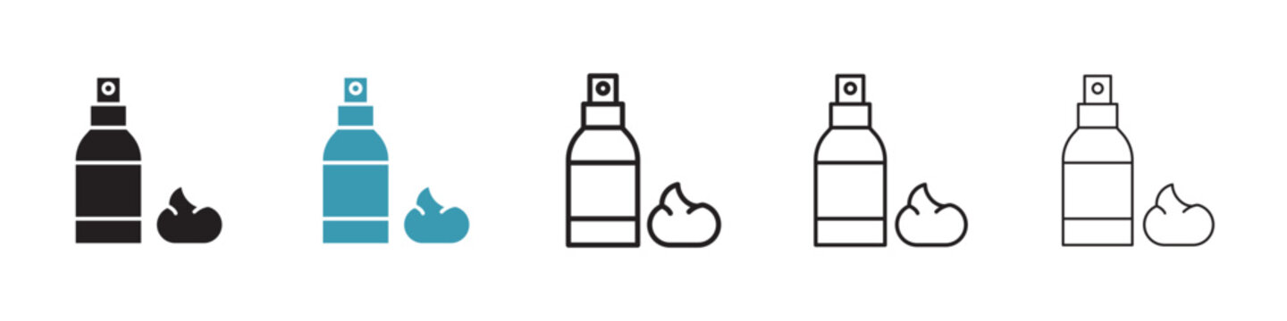 Hair mousse icon in flat style. Basic vector symbol illustration