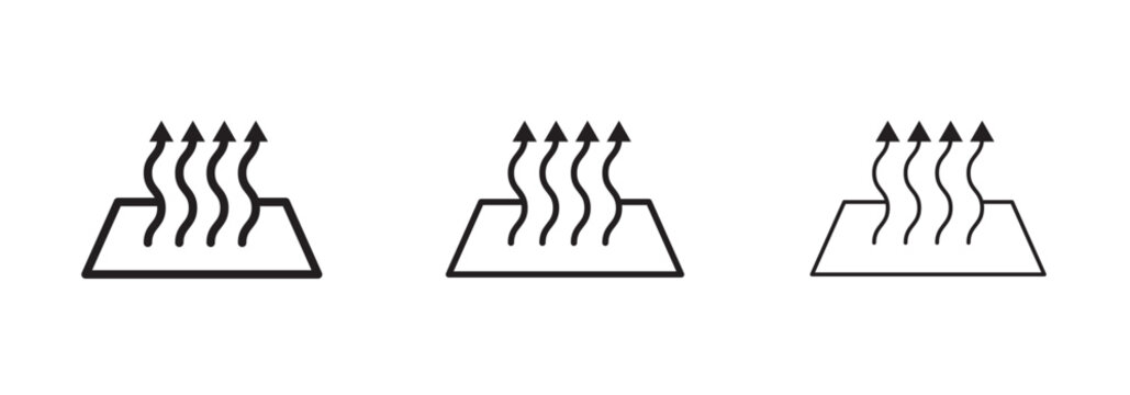 Heat icon in flat style. Basic vector symbol illustration