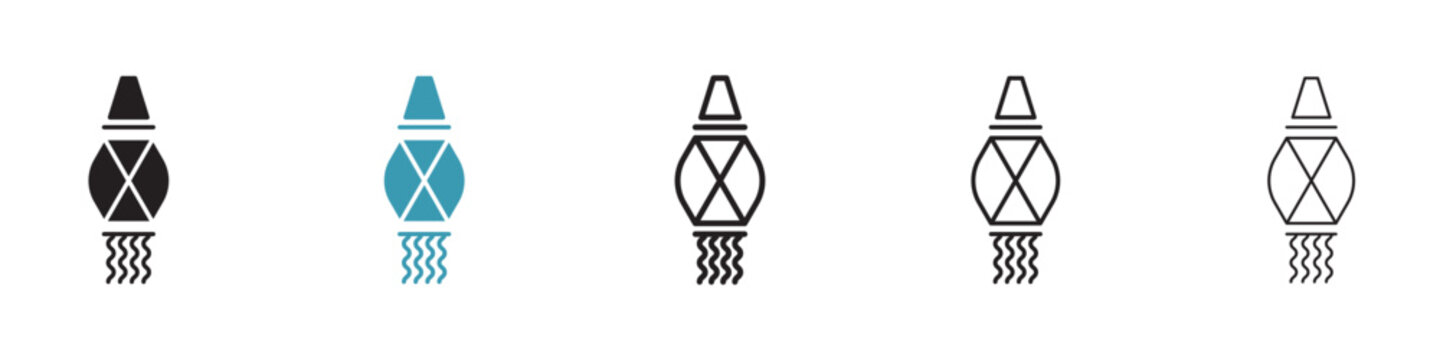 Kandeel icon in flat style. Basic vector symbol illustration