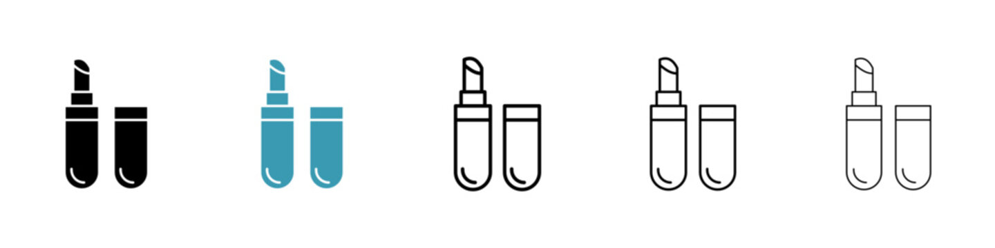 Lipstick icon in flat style. Basic vector symbol illustration