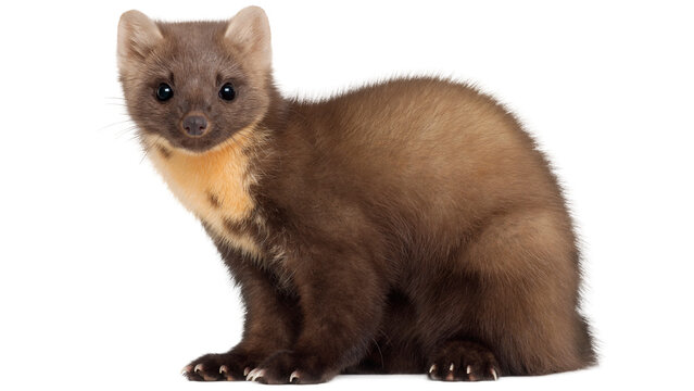 European Pine Marten PNG, on Transparent background