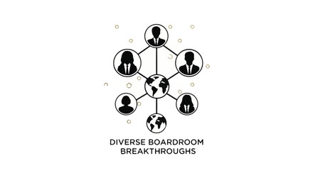 Fototapeta premium Global team collaboration connecting diverse individuals around the world