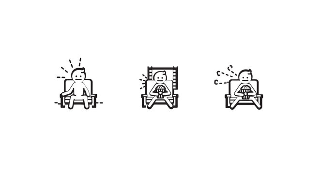 Cartoon characters experiencing extreme computer frustration and explosions.