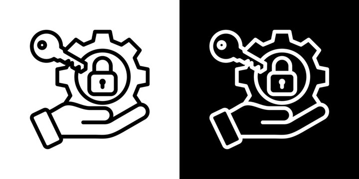 Access Control Icon Set Vector Collection Isolated In Black And White