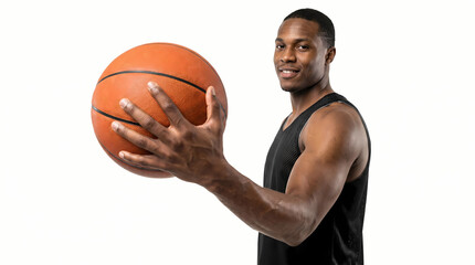 Obraz premium Athletic male basketball player