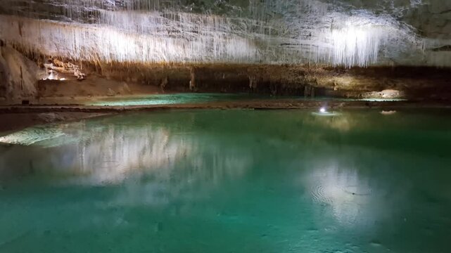 View of the Thais cave in Saint-Nazaire-en-Royans, France