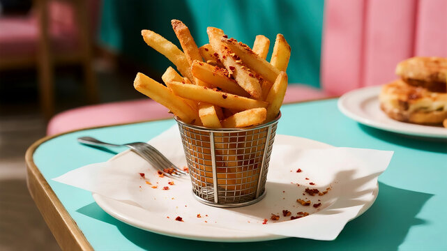 Premium Loaded Peri Peri Fries Snack Concept