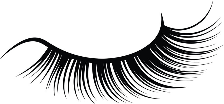 Black and white abstract vector illustration featuring eye, false eyelashes, leaves, trees, palm and circle patterns, nature inspired decorative wallpaper design