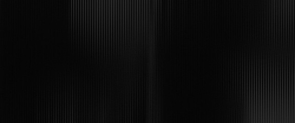 Obraz premium dark monochrome background (black and dark gray) with Vertical Stripes Pattern and black steel texture that has been finely brushed so that it reflects light linearly