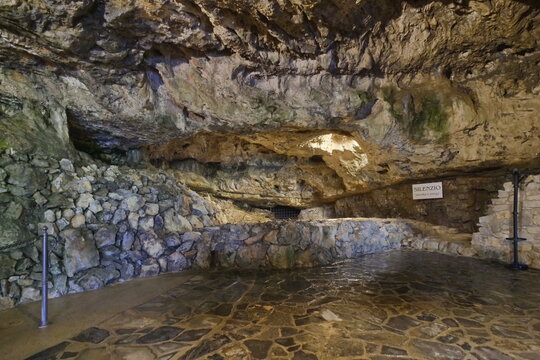 Cave in the sanctuary of Corna Busa, Sant'Omobono Terme,