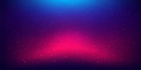 Abstract Blue Space Background with Glowing Stars and Cosmic Light Particles © Md