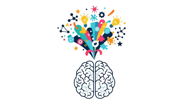 Creative Brain Burst: Ideas and Innovation Exploding from Mind