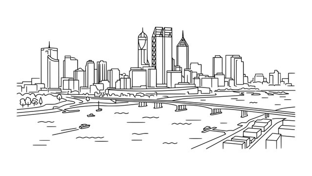Perth Cityscape Vector