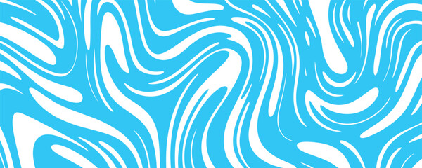 Abstract blue and white liquid fluid marble swirling wave background texture pattern vector illustration © ALEX BIN