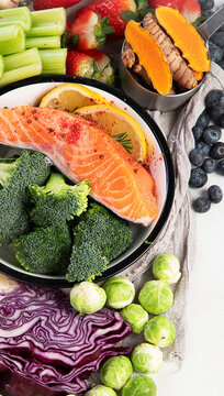 Anticancer food concept. Healthy food.