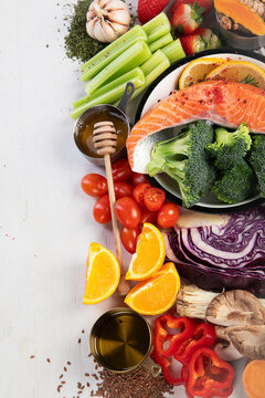 Anticancer food concept. Healthy food.