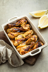 pilons de poulet rôtis marinés au citron © Anne DEL SOCORRO