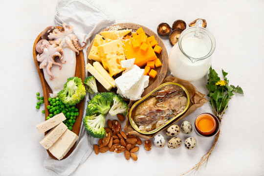 Products containing vitamin D.