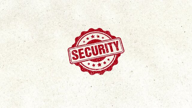 Security Wooden Rubber Stamp Seal Animation