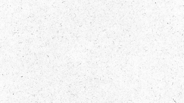 Stop Motion White Paper Fibers Texture Background.Animated grunge paper video effect for overlay and motion graphics. 
