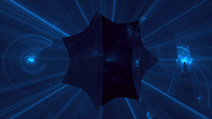 3d rendering illustration of Abstract cosmic Space nebula background © BetiBup33