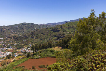 Fototapeta premium Mountain Panorama in Roque Nublo Rural Park, Gran Canaria