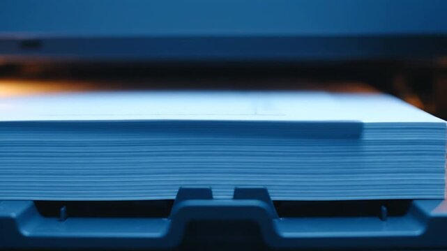 Paper stack printing in printer machine.