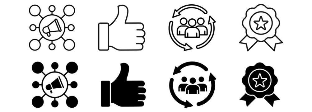 branding icon set. Editable Stroke on white background Vector Illustration Concept