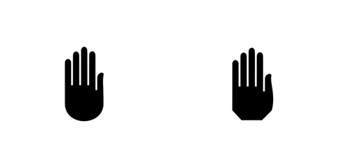 Fototapeta premium black hand vector set icons collection