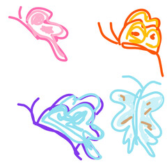 Obraz premium set of abstract floral elements