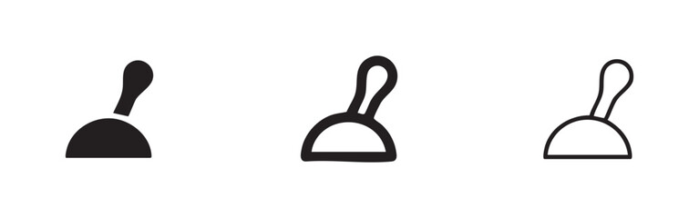 Control lever or gear joystick icon set in three line styles © liubomir118809