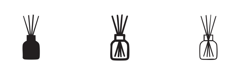 Aromatherapy Reed Diffuser and Fragrance Icon Set © liubomir118809