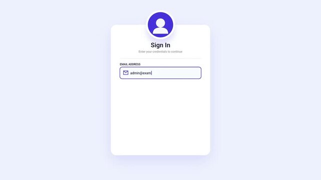 Login form animation with modern neumorphism design for user interface experience