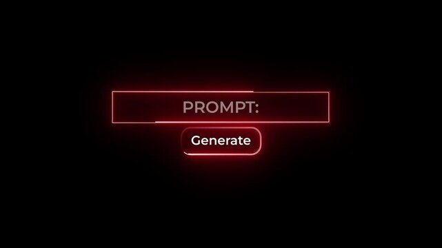 ​futuristic ai text input prompt search bar with generate button, ui design.