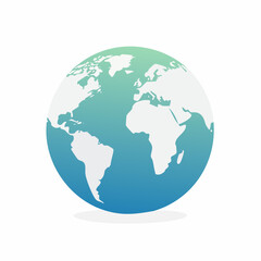 Fototapeta premium Stylized Globe with Continents