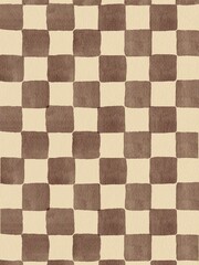 Fototapeta premium Watercolor chess patterned background