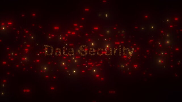 Binary Keywords Data Security Video Animated Background
