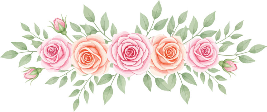 A beautiful bouquet of fresh pink and red roses isolated on a white background, making a perfect floral gift for a romantic Valentine celebration or wedding day