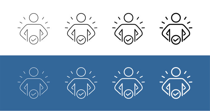 Self Confidence and Professional Icon Vector Illustration