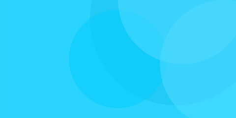 Fototapeta premium Abstract blue geometric background with overlapping circles vector illustration, perfect for corporate banner, tech poster, or template