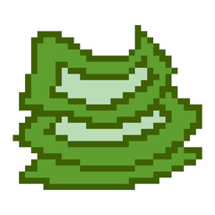 Fototapeta premium pixel art money pile cash banknote icon game asset
