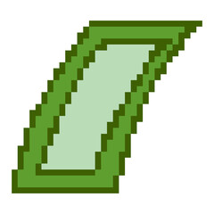 Fototapeta premium pixel art diagonal money banknote cash icon game asset