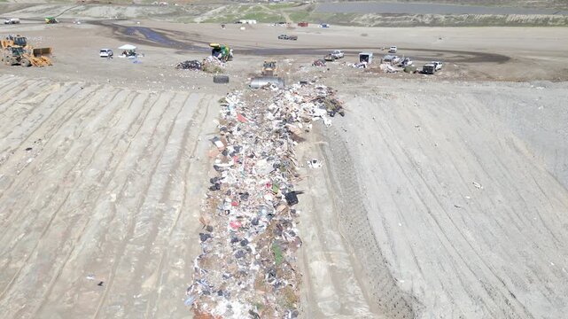 Calabasas Landfill Waste Disposal Site Drone Aerial View