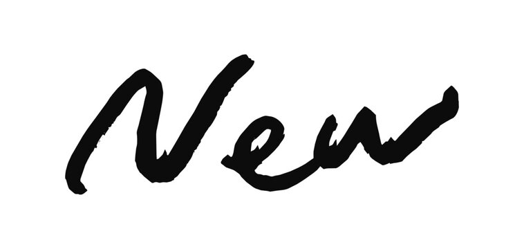 Hand-drawn "New" Brush Lettering - Dynamic Script for Retail and Promotions