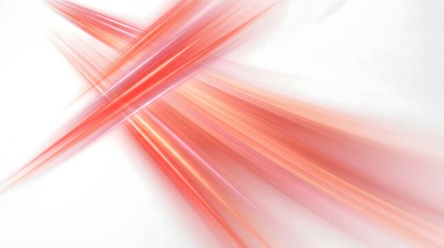 Abstract Red Light Streaks on White Background