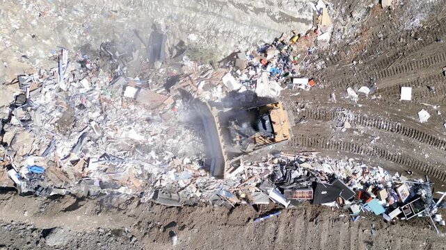 Calabasas Landfill Waste Disposal Site Drone Aerial View